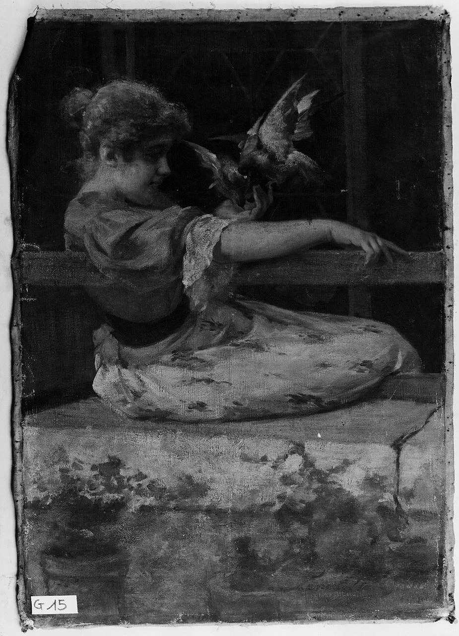Figura femminile seduta - Palazzo Galeotti, Pescia